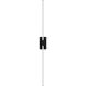 Z-Bar LED 4 inch Matte black Wall Sconce Wall Light, Center Mount